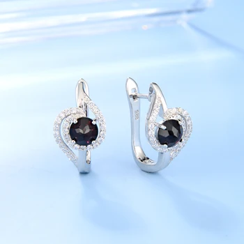 GEM'S BALLET 925 Sterling Silver Gemstone Earrings Natural Round Black Garnet Birthstone Stud Earrings For Women Fine Jewelry
GEM'S BALLET 925 Sterling Silver Gemstone Earrings Natural Round Black Garnet Birthstone Stud Earrings For Women Fine Jewelry