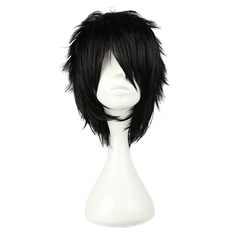 Парик мужской из аниме Death Note L термостойкий косплей коротких черных волос L.Lawliet
