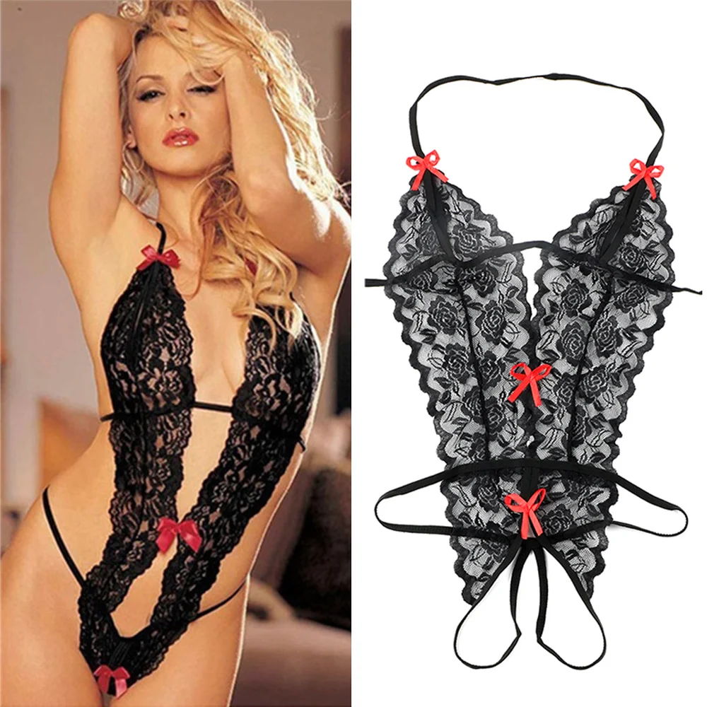 

Sexy Erotic Lingerie Sexy Costumes Lace Siamese Perspective Three-Point Underwear G-string Sexy Lingerie Adult Products Women