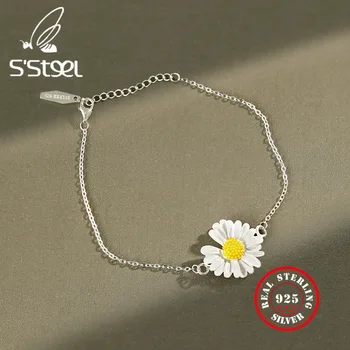 S'STEEL Bracelets For Women 925 Sterling Silver Minimalist Daisy Bracelet Pulseras De Plata De Ley 925 Mujer Bracciali Jewellery 
S'STEEL Bracelets For Women 925 Sterling Silver Minimalist Daisy Bracelet Pulseras De Plata De Ley 925 Mujer Bracciali Jewellery