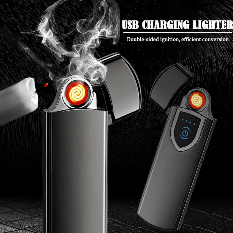 New Touch Screen Sensor Cigarette Lighter Smart Fingerprint Induction USB Charging Flameless Windproof Premium Electric Lighter
New Touch Screen Sensor Cigarette Lighter Smart Fingerprint Induction USB Charging Flameless Windproof Premium Electric Lighter