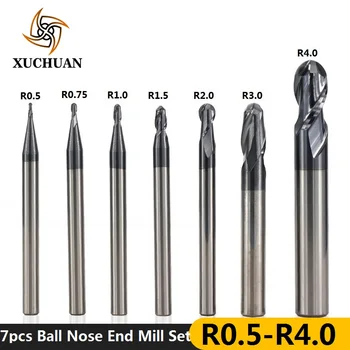 2 Flute Ball Nose End Mill Set CNC Router Bit 7pcs Tungsten Carbide Router Bits CNC Milling Cutter Metal Drill Spiral Router Bit
2 Flute Ball Nose End Mill Set CNC Router Bit 7pcs Tungsten Carbide Router Bits CNC Milling Cutter Metal Drill Spiral Router Bit