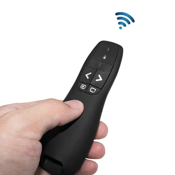 R400 2.4Ghz USB Wireless Presenter Red Laser Pen Pointer PPT Remote Control with Handheld Pointer for PowerPoint Presentation
R400 2.4Ghz USB Wireless Presenter Red Laser Pen Pointer PPT Remote Control with Handheld Pointer for PowerPoint Presentation
