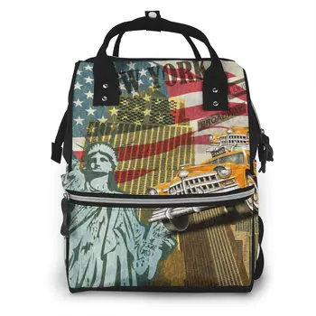 Vintage Poster Of New York Baby Nappy Changing Diaper Mummy Bag Maternity Backpack Bags Stroller Baby Care Waterproof Backpack 
Vintage Poster Of New York Baby Nappy Changing Diaper Mummy Bag Maternity Backpack Bags Stroller Baby Care Waterproof Backpack
