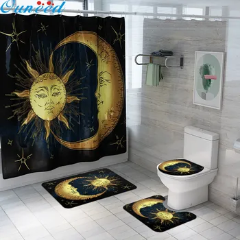 Ouneed 4PCS Sun & moon star prints Bathroom Shower Curtain set Non Slip pattern waterproof Toilet Shower curtains Cover Mat sets
Ouneed 4PCS Sun & moon star prints Bathroom Shower Curtain set Non Slip pattern waterproof Toilet Shower curtains Cover Mat sets