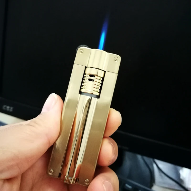 Jet Grinding Wheel Lighter Metal Butane Gas Flint Torch Turbo Lighter Fixed Fire Windproof Cigar Cigarette Lighter Men's Gifts
Jet Grinding Wheel Lighter Metal Butane Gas Flint Torch Turbo Lighter Fixed Fire Windproof Cigar Cigarette Lighter Men's Gifts