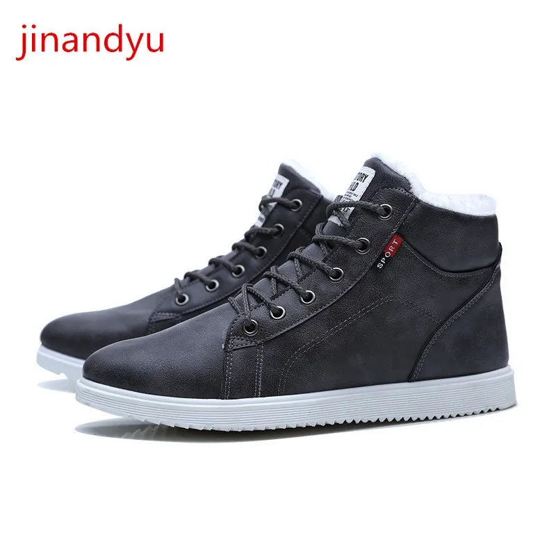 Leather Boot Men Ankle Shoes Winter Warm Short Plush Sneakers Man Winter Casuales Lace Up Black Grey Cowboy Boots Masculino
Leather Boot Men Ankle Shoes Winter Warm Short Plush Sneakers Man Winter Casuales Lace Up Black Grey Cowboy Boots Masculino