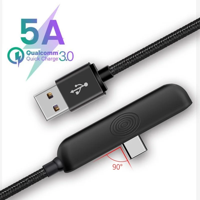 USB Cable 5A game Mobile phone Charger 90 Degree Cable Micro usb for iPhone xr x Samsung s9 huawei P30 Xiaomi Type c Cable VOOC
USB Cable 5A game Mobile phone Charger 90 Degree Cable Micro usb for iPhone xr x Samsung s9 huawei P30 Xiaomi Type c Cable VOOC