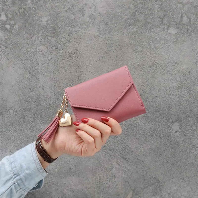 Purse Ladies Clutch for Credit Cards Tassel Women Wallet Short PU Leather Wallets Female Fashion Hasp Purses Portefeuille Female
Purse Ladies Clutch for Credit Cards Tassel Women Wallet Short PU Leather Wallets Female Fashion Hasp Purses Portefeuille Female