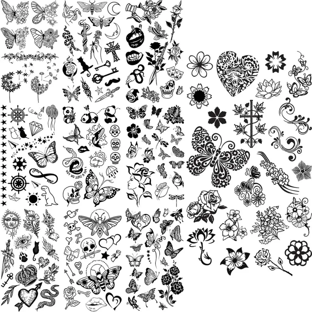 Flower Butterfly Temporary Tattoos For Women Girls Realistic Dandelion Skull Lips Panda Fake Tattoo Sticker Body Arm Tatoos DIY
Flower Butterfly Temporary Tattoos For Women Girls Realistic Dandelion Skull Lips Panda Fake Tattoo Sticker Body Arm Tatoos DIY