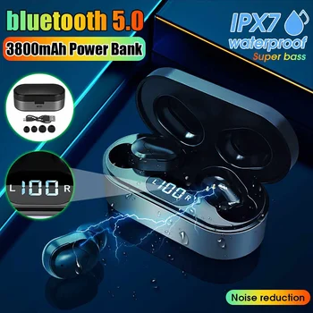 TWS bluetooth 5.0 Earphone Wireless Stereo LED Display Headphones 9DHifi Touch Headset 3800mAh Noise Reduction Waterproof Earbud
TWS bluetooth 5.0 Earphone Wireless Stereo LED Display Headphones 9DHifi Touch Headset 3800mAh Noise Reduction Waterproof Earbud