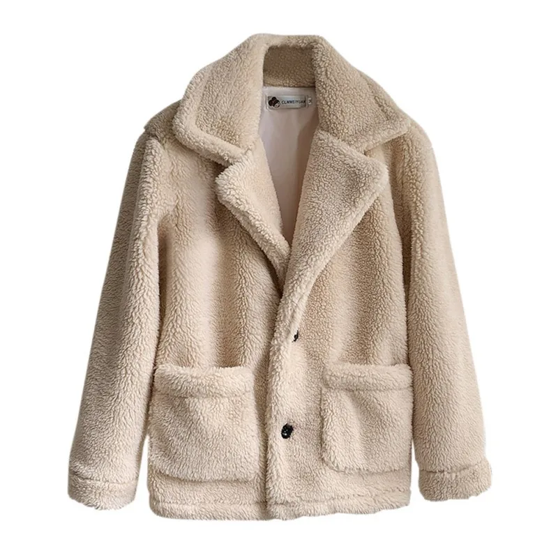 Warm lambskin coat lapel Women Winter Fluffy Fleece Fur Coat Hooded Jacket Warm Overcoat Outerwear New 2019
Warm lambskin coat lapel Women Winter Fluffy Fleece Fur Coat Hooded Jacket Warm Overcoat Outerwear New 2019