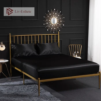 Liv-Esthete 100% Satin Silk Black Fitted Sheet With Elastic Band Silky Healthy Skin Mattress Cover Twin Queen King Flat Sheet
Liv-Esthete 100% Satin Silk Black Fitted Sheet With Elastic Band Silky Healthy Skin Mattress Cover Twin Queen King Flat Sheet
