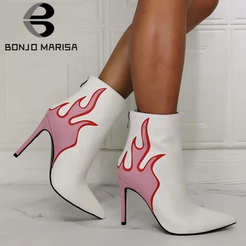 New Fashionable Flame Design Thin High Heels Pointed Toe Ankle Booties Party Big Size 43 Women Shoes Boots Female
New Fashionable Flame Design Thin High Heels Pointed Toe Ankle Booties Party Big Size 43 Women Shoes Boots Female