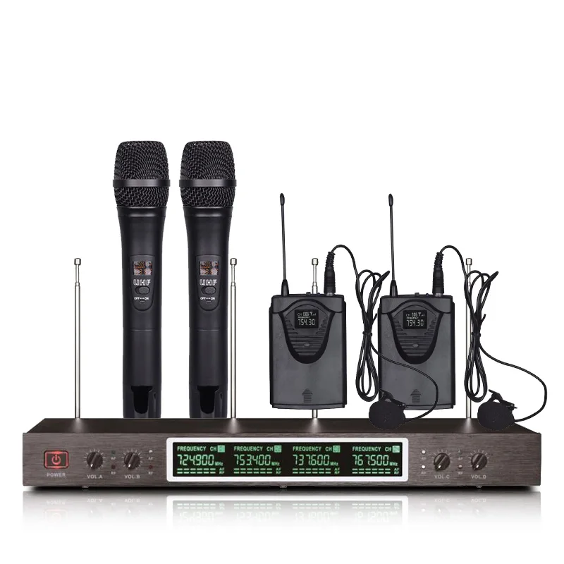 VHF wireless microphone system handheld microphone lavalier microphone for large and small school microphone wireless
VHF wireless microphone system handheld microphone lavalier microphone for large and small school microphone wireless
