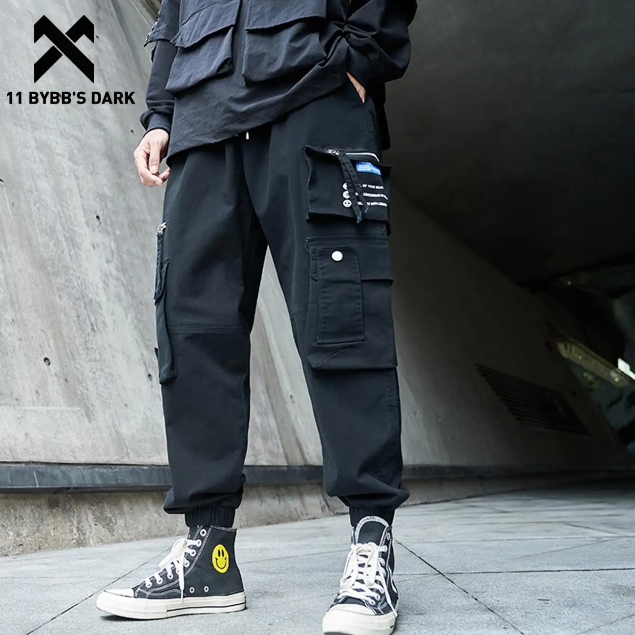 11 BYBB'S DARK Techwear Joggers Men Trousers Fake Zipper Pockets Hip Hop Cargo Pants Men Streetwear Loose Oversized Pants Black
11 BYBB'S DARK Techwear Joggers Men Trousers Fake Zipper Pockets Hip Hop Cargo Pants Men Streetwear Loose Oversized Pants Black