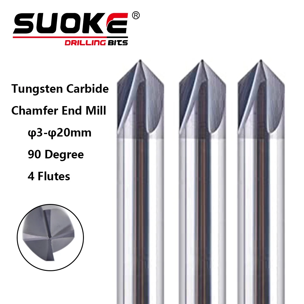 Groove Chamfering Milling Cutter 90 Degree Carbide End Mill 4 Flutes Straight Chamfer Router Bit Chamfer Mill CNC Tools Mill
Groove Chamfering Milling Cutter 90 Degree Carbide End Mill 4 Flutes Straight Chamfer Router Bit Chamfer Mill CNC Tools Mill