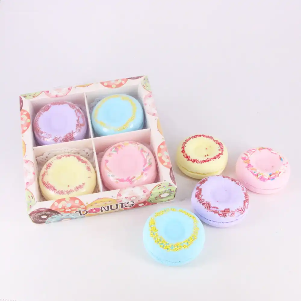 natural donut bath spa kit handmade organic spa bomb ideal gift