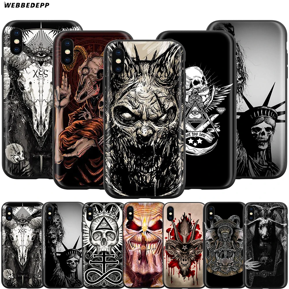 Webbedepp Satanic Scary Skull Case for Apple iPhone 11 Pro XS Max XR X 8 7 6 6S Plus 5 5S SE
Webbedepp Satanic Scary Skull Case for Apple iPhone 11 Pro XS Max XR X 8 7 6 6S Plus 5 5S SE