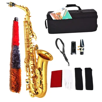 Beginner Professional Alto E-Flat SAX Lacquer Gold Saxophone Musical Instrument For Children Kids Play Education Birthday Gift
Beginner Professional Alto E-Flat SAX Lacquer Gold Saxophone Musical Instrument For Children Kids Play Education Birthday Gift