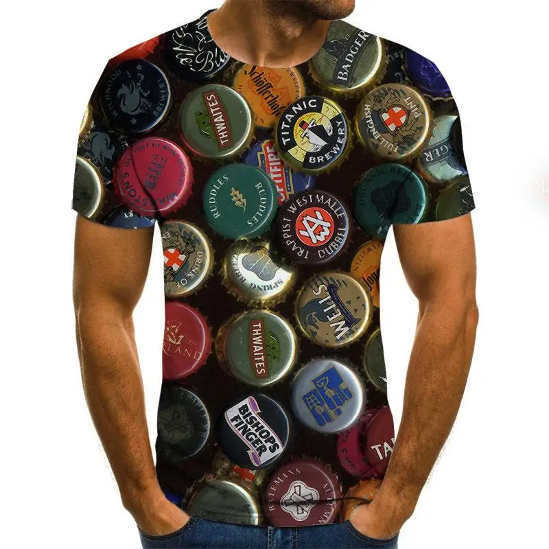 Various national beer caps 3D print T-shirts summer short-sleeved Tshirt couple short-sleeved T shirt men street Tee shirts
Various national beer caps 3D print T-shirts summer short-sleeved Tshirt couple short-sleeved T shirt men street Tee shirts