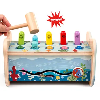 Wooden Whac-A-Mole Toys Pounding Bench Colorful Hammering Gopher Game Learning Toys With Hammer For Baby Toddlers
Wooden Whac-A-Mole Toys Pounding Bench Colorful Hammering Gopher Game Learning Toys With Hammer For Baby Toddlers