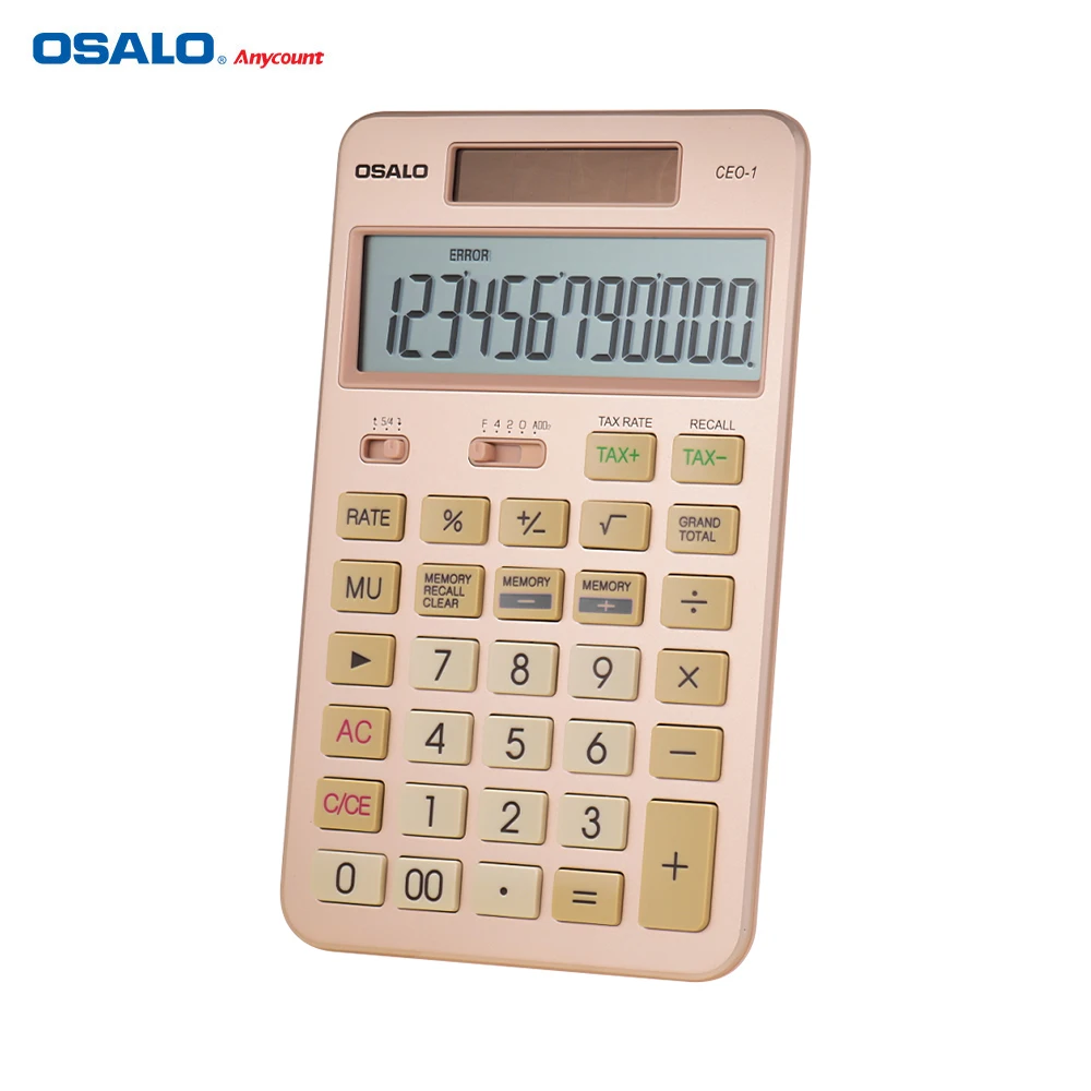 Desktop Calculator Tax Function Counter 12-Digits Solar & Battery Dual Power with Large LCD Display for Accounting School Use
Desktop Calculator Tax Function Counter 12-Digits Solar & Battery Dual Power with Large LCD Display for Accounting School Use