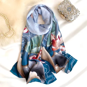 New 2020 Women 100% Real Mulberry Silk Scarf Shawls Lady Neck Wrap Floral Hijab Foulard Pashmina Scarves Female Bandana
New 2020 Women 100% Real Mulberry Silk Scarf Shawls Lady Neck Wrap Floral Hijab Foulard Pashmina Scarves Female Bandana