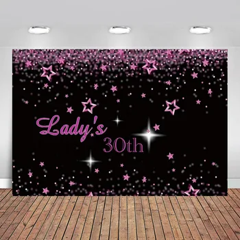 Lady's 18th/30th/40th Backdrop Thirty Birthday Party Night Sky Glitter Background Photography for Lady Birthday Party Props
Lady's 18th/30th/40th Backdrop Thirty Birthday Party Night Sky Glitter Background Photography for Lady Birthday Party Props