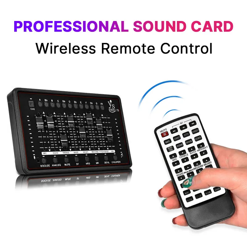 Professional Audio Interface Sound Card Studio Audio Microphone External Sound Card With Remote Control For Live Broadcast PC
Professional Audio Interface Sound Card Studio Audio Microphone External Sound Card With Remote Control For Live Broadcast PC