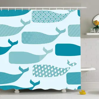 Shower Curtain Set with Hooks 72x78 Style Repeat Animal Element Pattern Fun Stylized Whale Creative Paper Animals Wildlife 
Shower Curtain Set with Hooks 72x78 Style Repeat Animal Element Pattern Fun Stylized Whale Creative Paper Animals Wildlife