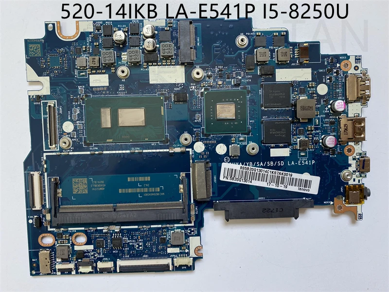 Материнская плата для ноутбука Модель Lenovo 520-14IKB с встроенным центральным