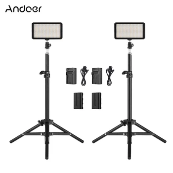 Andoer DSLR Camera LED Video Light Kit include 2pcs Dimmable LED Video Light Light Stand for ILDC
Andoer DSLR Camera LED Video Light Kit include 2pcs Dimmable LED Video Light Light Stand for ILDC