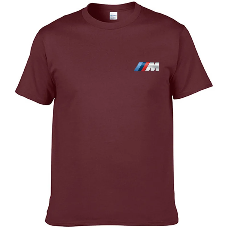 Коллекция 2020 года летние хлопковые мужские Забавные топы с карманами Bmw M повседневные однотонные футболки