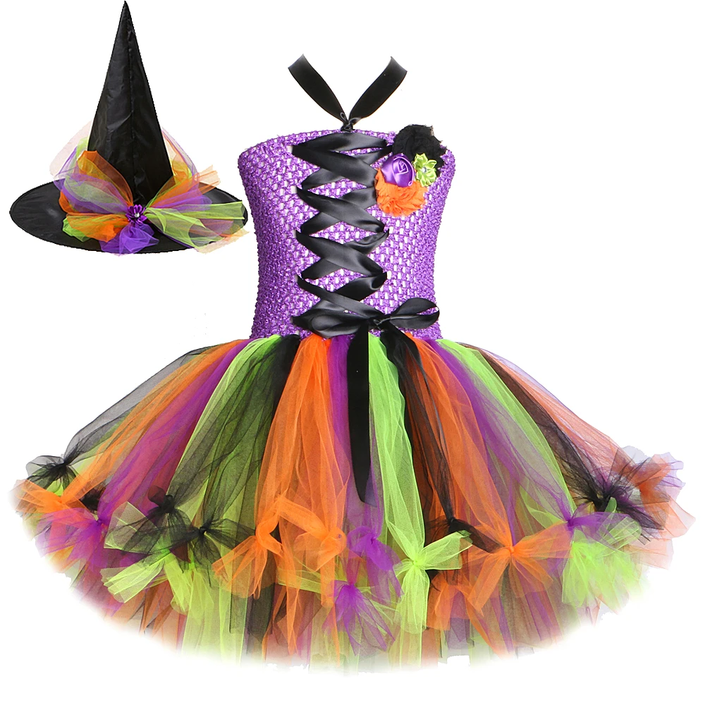 Witch Halloween Costumes for Girls Kids Sorceress Tutu Dress with Hat Children Cosplay Dresses for Carnival Party Colorful Tutus
Witch Halloween Costumes for Girls Kids Sorceress Tutu Dress with Hat Children Cosplay Dresses for Carnival Party Colorful Tutus