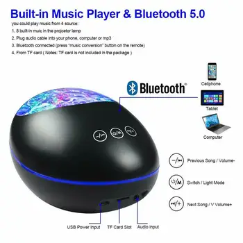 Projector Lamp USB Bluetooth Home Decor Party Holiday Lighting Christmas Music Night Light Night Lamp Remote Control Relax 
Projector Lamp USB Bluetooth Home Decor Party Holiday Lighting Christmas Music Night Light Night Lamp Remote Control Relax