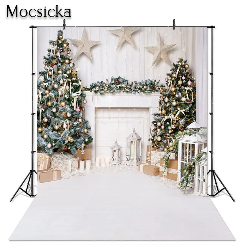 Mocsicka Indoor Christmas Photography Backdrops White Fireplace Wood Floor Photo Background for Children Portrait Photoshoot
Mocsicka Indoor Christmas Photography Backdrops White Fireplace Wood Floor Photo Background for Children Portrait Photoshoot