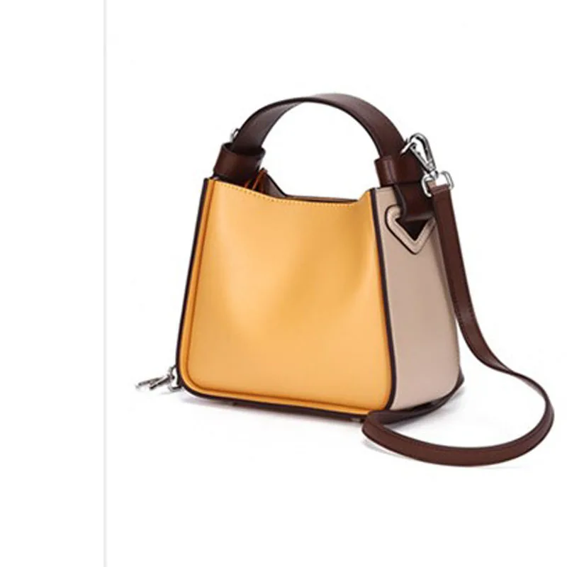 Women Satchel Handbag Genuine Leather Good Quality Yellow & Pink Color Female/Ladies Messenger bag for prom/parties/wedding
Women Satchel Handbag Genuine Leather Good Quality Yellow & Pink Color Female/Ladies Messenger bag for prom/parties/wedding