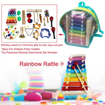 19pcs Musical Instruments Set With Backpack Wooden Party Home Rhythm For Children Kids Toddler Toy Boys Girls Baby Learning
19pcs Musical Instruments Set With Backpack Wooden Party Home Rhythm For Children Kids Toddler Toy Boys Girls Baby Learning