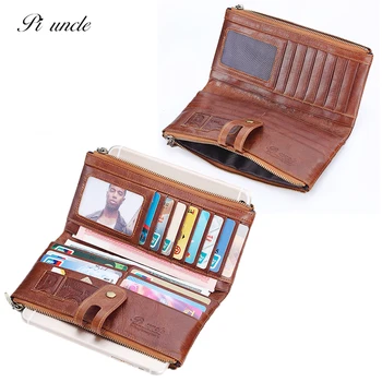 Most popular Genuine Leather RFID Blocking Male Long Wallet Coin Pocket Vintage Cards Phone Purse Women Hand Bags Cowhide Wallet 
Most popular Genuine Leather RFID Blocking Male Long Wallet Coin Pocket Vintage Cards Phone Purse Women Hand Bags Cowhide Wallet
