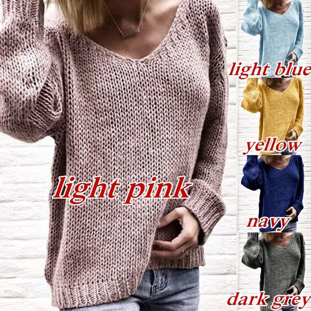 V Neck Sweater Women Fashion Solid Color Sweaters Shawl Knitted Sweaters Pull Femme Jumpers Tops Oversize Spring Autumn Blouse 
V Neck Sweater Women Fashion Solid Color Sweaters Shawl Knitted Sweaters Pull Femme Jumpers Tops Oversize Spring Autumn Blouse