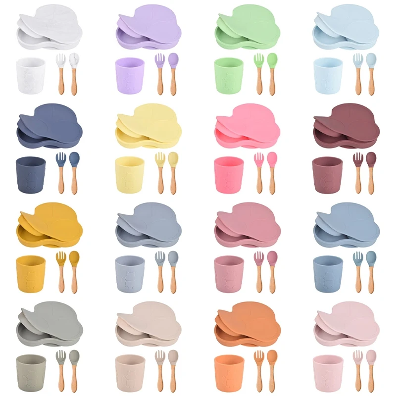 Toddler Baby Food Grade Silicone Tableware Set Car Shape Self Feeding Divided Suction Plate Dish with Lid Spoon Fork Cup Infant
Toddler Baby Food Grade Silicone Tableware Set Car Shape Self Feeding Divided Suction Plate Dish with Lid Spoon Fork Cup Infant