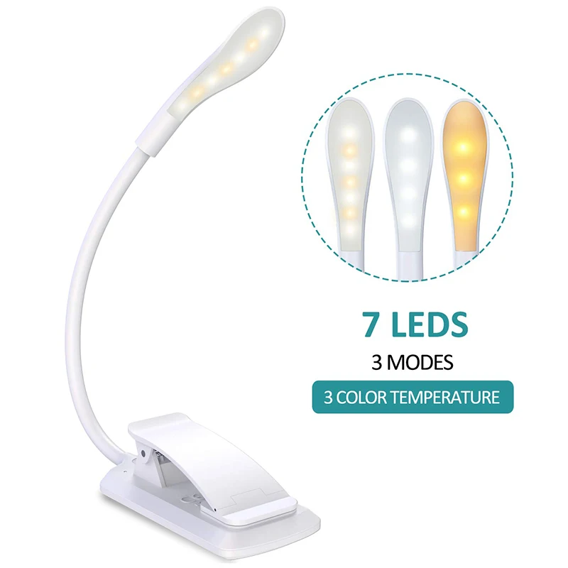 Reading Lamp Book Clamp, Contact Switch Clamp Lamp USB Rechargeable, 7 LEDs Book Lamp, 360 ° Flexible Eye Protection Mini Clamp
Reading Lamp Book Clamp, Contact Switch Clamp Lamp USB Rechargeable, 7 LEDs Book Lamp, 360 ° Flexible Eye Protection Mini Clamp