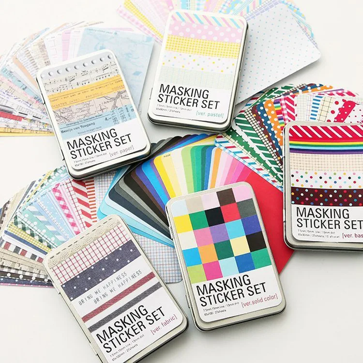 Cute Tape Sticker Creative DIY Stationery Color Decoration Billboard Notepad Loose-leaf Book Accessories Stickers Tin Box
Cute Tape Sticker Creative DIY Stationery Color Decoration Billboard Notepad Loose-leaf Book Accessories Stickers Tin Box