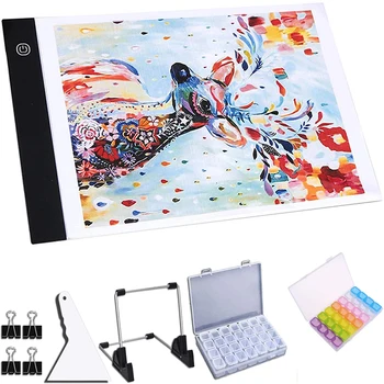A4 LED Light Pad for Round Diamond Painting Set, USB Powered 5D Diamond Embroidery Accessories Light Board Tools Kit
A4 LED Light Pad for Round Diamond Painting Set, USB Powered 5D Diamond Embroidery Accessories Light Board Tools Kit
