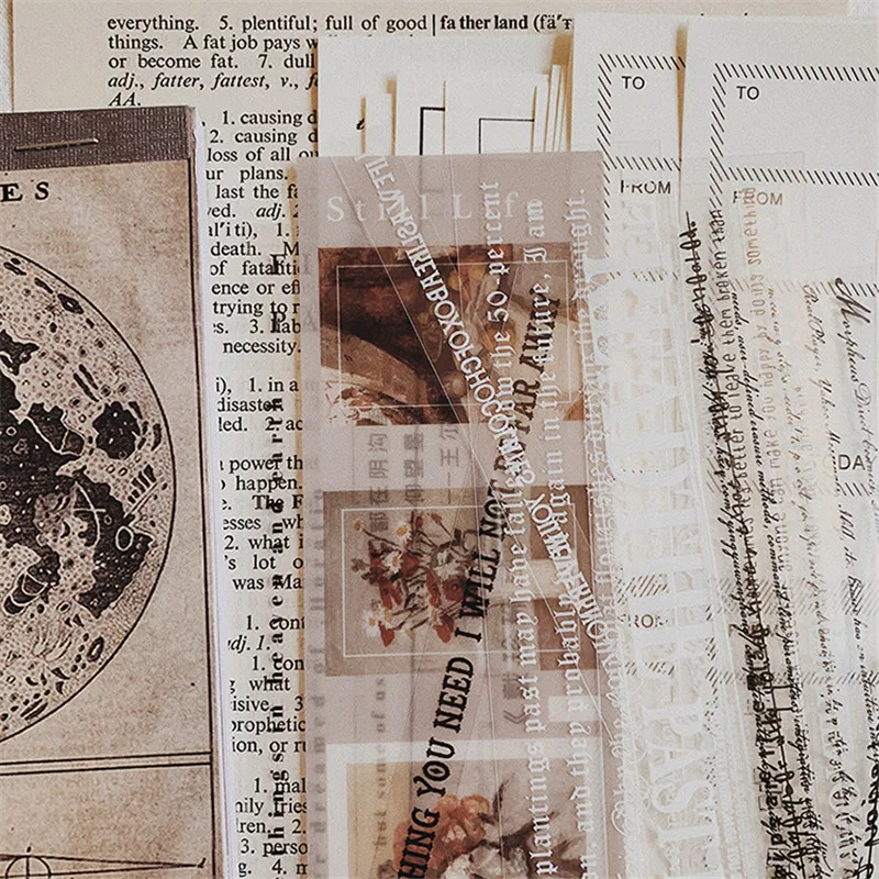 150 Sheets Vintage Notes English PET Memo Decoration Stationery Material Paper Set for Scrapbooking DIY Projects Junk Journal
150 Sheets Vintage Notes English PET Memo Decoration Stationery Material Paper Set for Scrapbooking DIY Projects Junk Journal