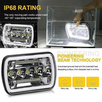 Waterproof LED Headlight Dustproof Quakeproof 7x6 5X7 Inch Halo DRL High Quality
Waterproof LED Headlight Dustproof Quakeproof 7x6 5X7 Inch Halo DRL High Quality