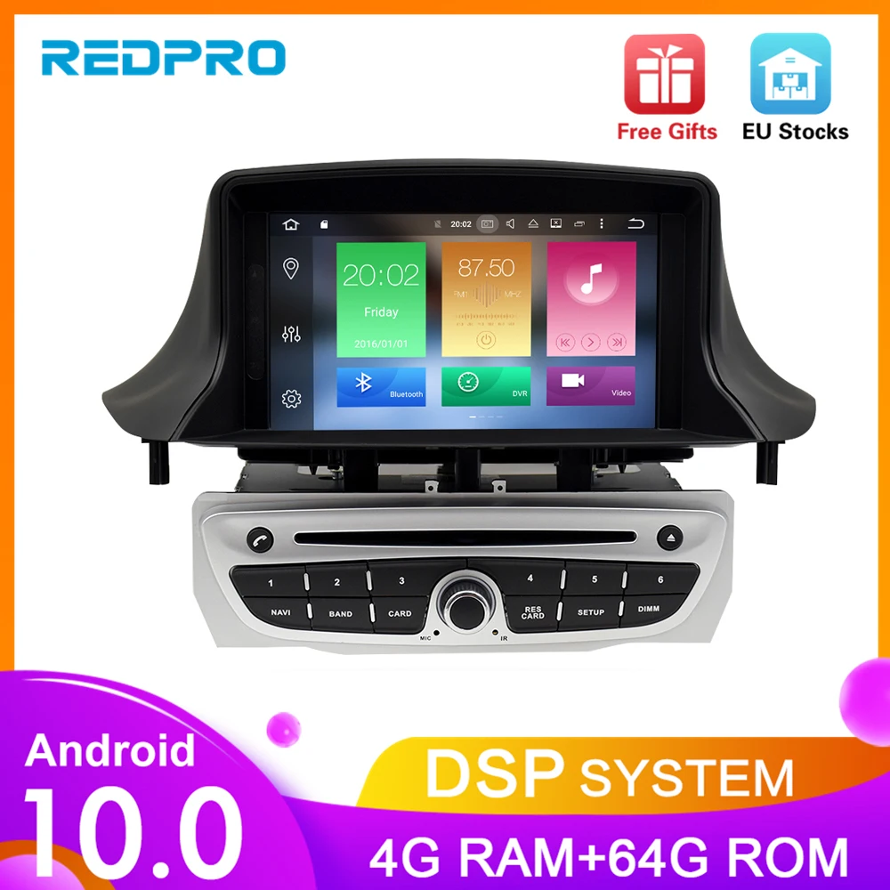 Автомагнитола с IPS экраном Android 10 0 DVD плеером мультимедийным стереозвуком для Renault