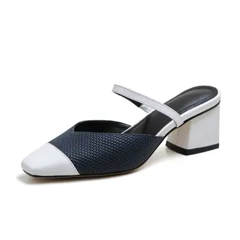 Genuine leather high heels casual shoes woman slippers Mixed colors shoes woman Mules Slipper ladies Shoes
Genuine leather high heels casual shoes woman slippers Mixed colors shoes woman Mules Slipper ladies Shoes