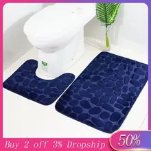 2 pçs antiderrapante aperto de sucção tapete de banho banheiro cozinha tapetes 3d banheiro tapis de bain 3d tapis de bain #40(China)